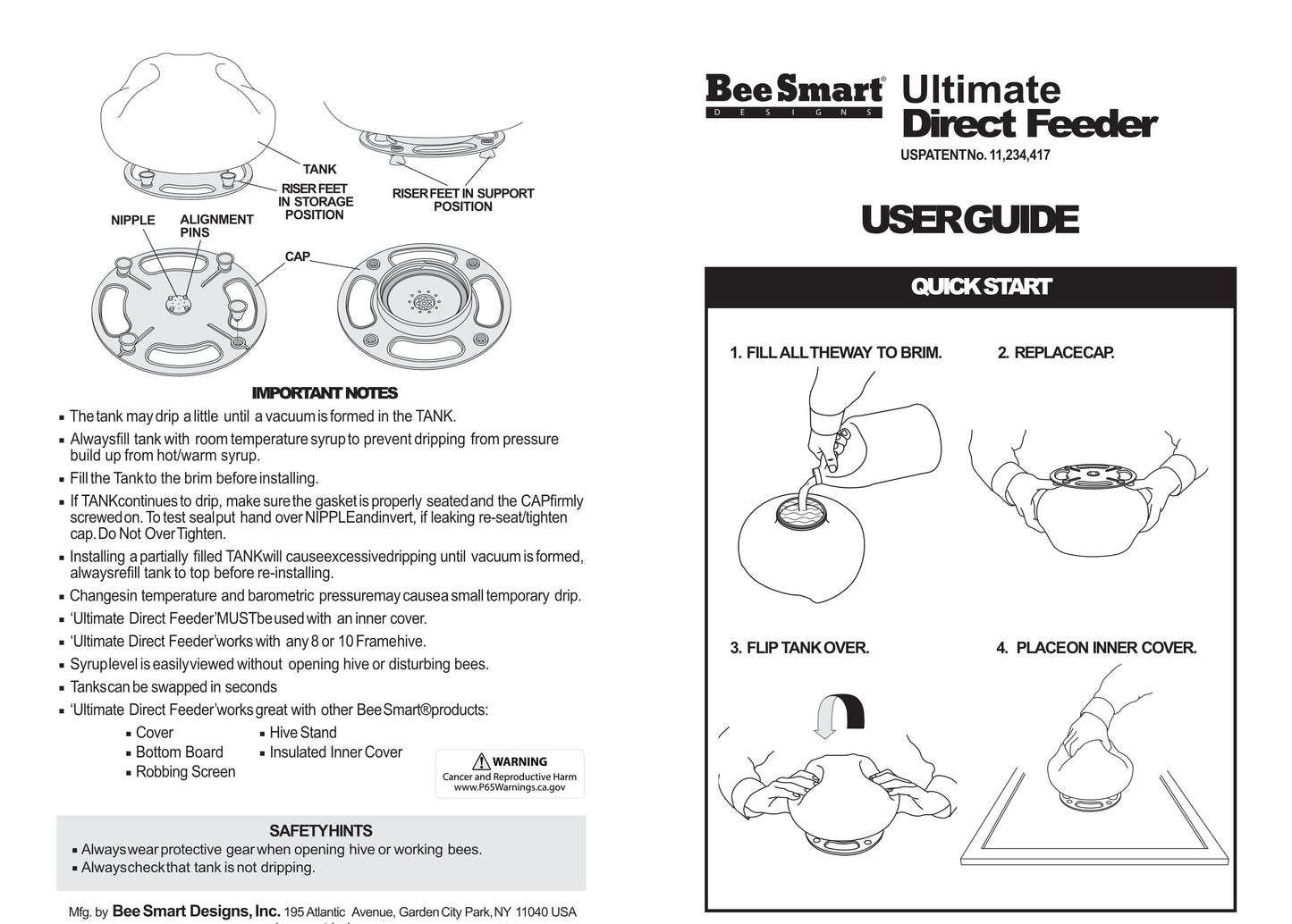 Bee Smart Ultimate 3-Season Direct Feeder