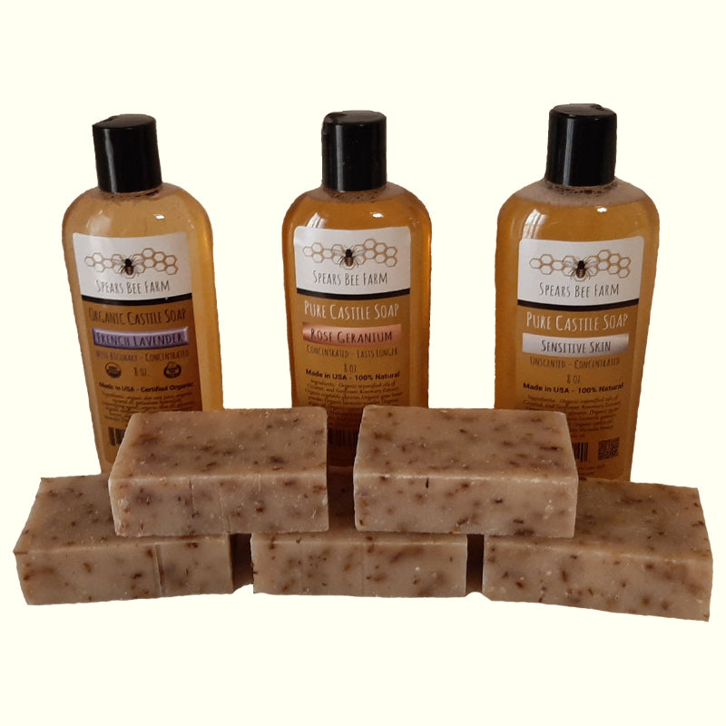 Rose Geranium - All Natural - Liquid Castile Soap